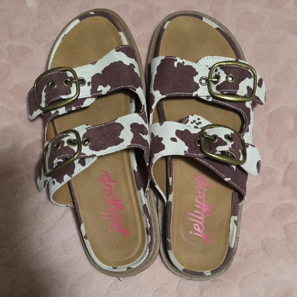 Jellypop Brown and Cream Sandals
